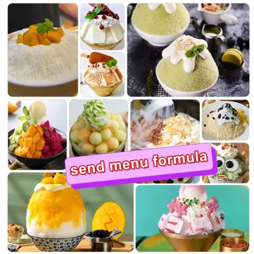 commercial bingsu machine 80kg/24h air cooled, plug and play, small commercial snowflake ice maker